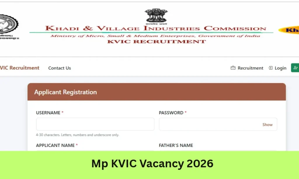 Mp KVIC Vacancy 2026